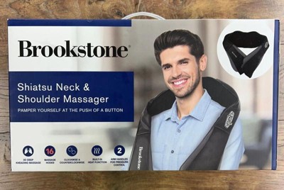 Best Buy: Brookstone Tapping Neck & Shoulder Massager with Heat Black 321644