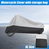 Unique Bargains 180T Waterproof Rain Dust Motorcycle Cover Outdoor Sun Protector - 4 of 4