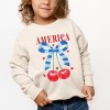 The Juniper Shop Coquette America Cherries Toddler Sweatshirt - 5/6T - Natural - 3 of 4