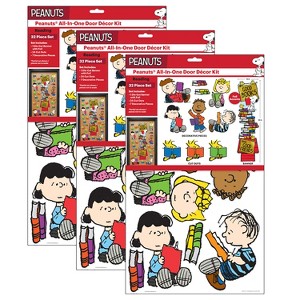 Eureka® Peanuts® Reading All-In-One Door Decor Kit, 32 Pieces Per Set, 3 Sets - 1 of 2