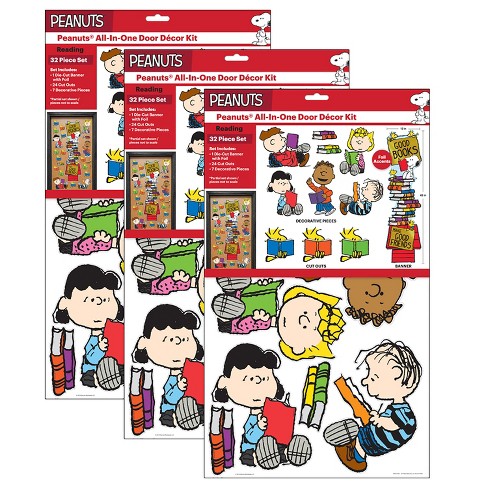 Eureka® Peanuts® Reading All-In-One Door Decor Kit, 32 Pieces Per Set, 3 Sets - image 1 of 2