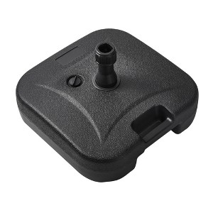VECELO Square Heavy Duty Patio Umbrella Base Stand, Water/Sand  Filled for Garden or Backyard, Black - 1 of 4