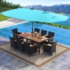 Tangkula 11 PCS Patio Dining Set w/ 15ft Double-Sided Patio Umbrella (Base Included) - 2 of 4