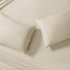 Badgley Mischka Standard 310 Thread Count Cotton Sateen Pillowcase Pair Tan - 4 of 4