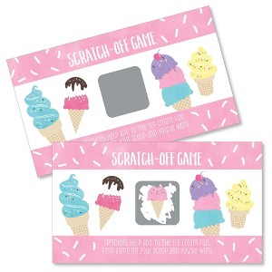 Big Dot of Happiness Scoop Up The Fun - Ice Cream - Sprinkles Party Game Scratch Off Cards - 22 Count - 1 of 4