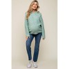 Pinkblush Mint Green Mixed Knit Maternity Hooded Sweater - 4 of 4
