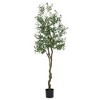 5/6 ft Artificial Olive Tree, Large Olive Tree Artificial Tree Realistic Durable Green Indoor Plant for Living Room Office Decoration Garden Wedding - 3 of 4