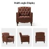 Set of 2 Enrique Genuine  Leather Armchair with Turned Legs | ARTFUL LIVING DESIGN - 3 of 4