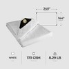 TruGuard 12 Foot by 20 Foot Fire Resistant Fire Retardant Tarp, Tear Resistant, Water Repellent, and UV Stabilized, 240 Square Foot Coverage, White - 3 of 4