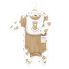 Hudson Baby Cotton Sleep and Play, Bodysuit and Bandana Bib Set, Teddy Bears - 2 of 4