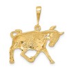 Black Bow Jewelry 14k Yellow Gold Large Taurus the Bull Zodiac Pendant - 3 of 4
