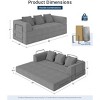 GYIIYUO 90" Convertible Sofa Bed with Pillows, Corduroy Boneless Couch for Living Room Bedroom, No Assembly Required - 2 of 4