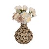 Flower Vase for Living Room Decor - Sleek Metal Vase with Intricate Sculpted Floral Pattern Ideal for Home and Office Decor - 4 of 4