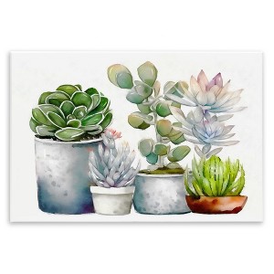 Stupell Industries Mixed Botanicals Floral Succulents Wall Plaque Art, 15" x 10" - 1 of 4