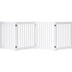 Dynamic Accents Highlander Series Solid Wood Pet Gates are Handcrafted by Amish Craftsman - 32 High - 4 Panel - White - 1 of 2