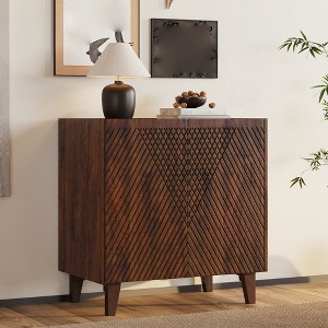 Sideboard Buffet Cabinet, Entryway Coffee Bar Storage Cabinet, Media Console Table, Wooden Floor Cupboard Cabinet for Kitchen Living Room - 1 of 4
