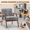 NicBex Accent Chair Mid-Century Modern Armchair with Wood Frame & Soft Cushion Lounge Wingback Chair for Bedroom,Living Room - 4 of 4