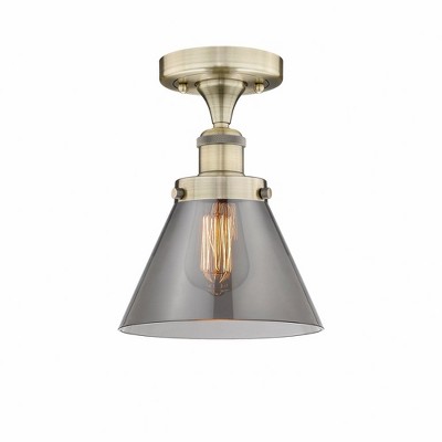 Cone - 1 Light Semi-Flush Mount In Industrial Style-9.75 Inches Tall and 7.75 Inches Wide