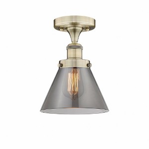 Cone - 1 Light Semi-Flush Mount In Industrial Style-9.75 Inches Tall and 7.75 Inches Wide - 1 of 1
