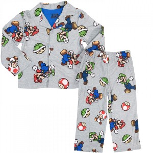 Kids Super Mario Bros. Toad Luigi and Mario 2-Piece Pajamas - Size 4 - 1 of 3