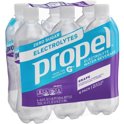 Propel Zero Grape Nutrient Enhanced Water - 6pk/16.9 fl oz Bottles