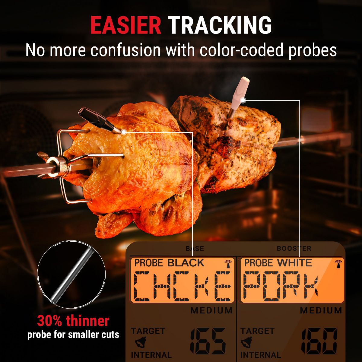 TempPro TempSpike XR 2000FT Wireless Meat Thermometer Digital with 2 Upgraded Ultra-Thin Probe (Formerly ThermoPro) - thumbnail 5