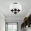 Livex Lighting Brookdale 3 - Light Semi-Flush Mount in  Black - 4 of 4