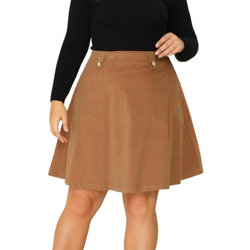 Women's plus size outlet brown skirts