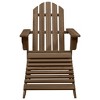 vidaXL Patio Chair with Ottoman Wood Brown - 2 of 4