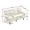 SKRAN Small Loveseat Sofa for Small Spaces, Comfy Small Couch for Bedroom with Thick Cushion, 2 Seater Couch Side Pocket for Living Room - 3 of 4
