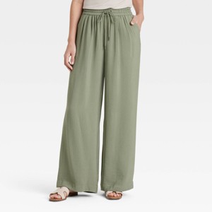 Women's High-Rise Wide Leg Pull-On Pants - A New Day™ - 1 of 3