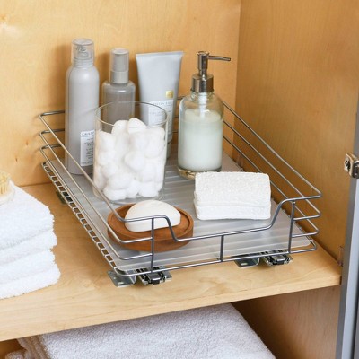 Household Essentials 12" Pantry Organizer Nickel: Steel Kitchen Cabinet Storage, 12"x15.94"x4.92", Spot Clean, Gray — фото 3