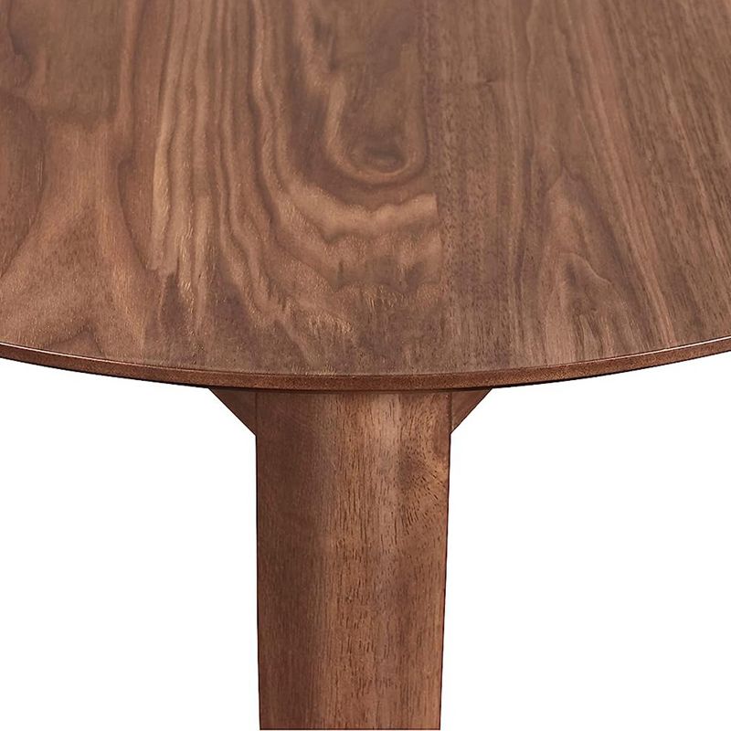 New Classic Furniture Oscar Triangular Corner Table w/Tapered-Leg Design & Veneer Walnut Tabletop Ideal for Loft, Apartment, Dorm Room or Small House, 5 of 7