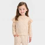 Toddler Girls' Leopard Fleece Sweatshirt - Cat & Jack™ Beige