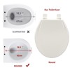 Elongated Toilet Seat, Slow Close Toilet Cover Seat for Easy Clean and Stain-Resistant, Plastic Toilet Seat with Cover, Quick-Release Hinges - 3 of 4