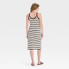 Midi Maternity Sweater Dress - Isabel Maternity by Ingrid & Isabel™ Black/White Striped - 2 of 3