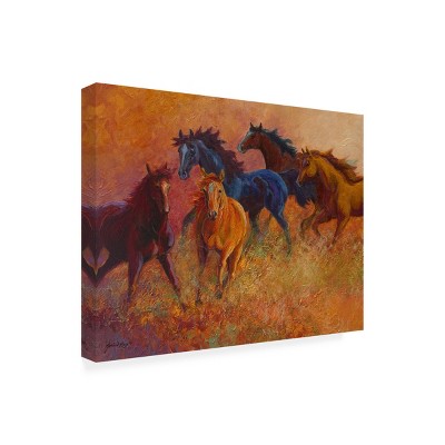 Marion Rose Free Range Horses 14x19 All-Weather Canvas Wall Art