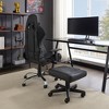 VECELO PU Ergonomic Footrest, Under Desk Foot Rest with Wheels & Padding Seat, Height Adjustable, Black - 4 of 4