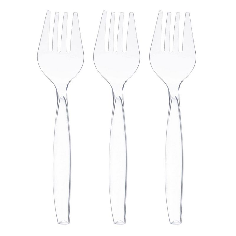 Smarty Had A Party Clear Disposable Plastic Serving Forks (150 Forks), 1 of 3