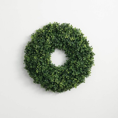 Sullivans Artificial Boxwood Wreath 23"W Green