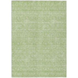 Artichoke Green Mint Green And Ivory Floral Washable Indoor Outdoor Area Rug - 1 of 4