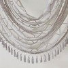 Dsvimoy Curtain Panel Diamond Sheer Embroidered Waterfall Valance for Living Room, Gray, 1.48"*9.84"*7.09" - 4 of 4