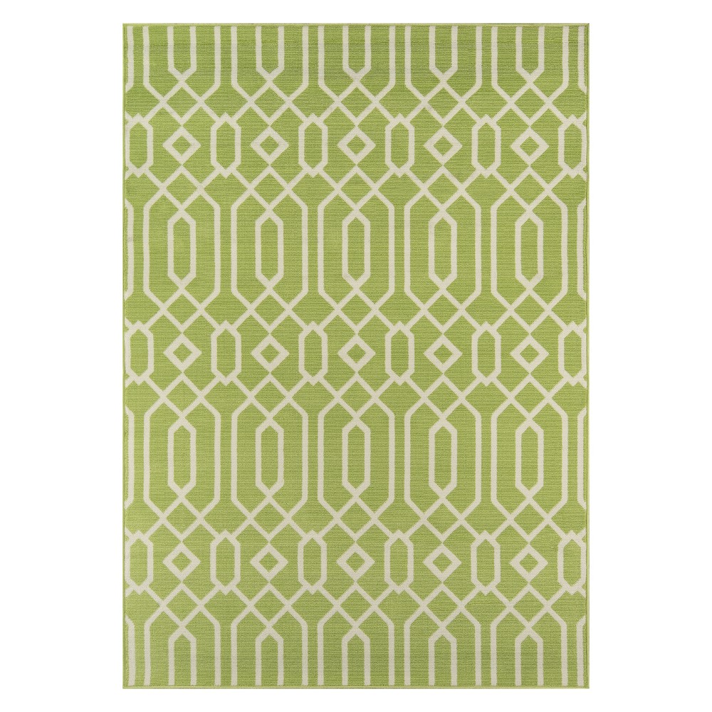 Momeni Baja Indoor/Outdoor Links Green 1'8in X 3'7in Accent Rug