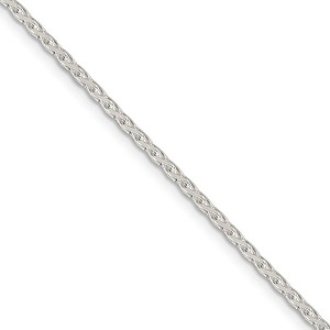 Black Bow Jewelry 2.1mm Sterling Silver Diamond Cut Solid Round Spiga Chain Necklace - 1 of 4