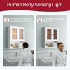 VANIRROR Bathroom Wall Cabinet with Glass Doors, Wall Mounted Medicine Cabinet, Over The Toilet Storage Cabinet for Bathroom Bedroom Living Room - 4 of 4