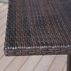 Dominic Square Wicker Outdoor Patio Bar Table: Rattan Iron Frame, Weather-Resistant - Christopher Knight Home - 3 of 4