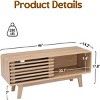 SEVOBAL TV Stands and Consoles Mid-Century Modern TV Stand, Stylish Media Console for TVs in Living Room, Bedroom, Beige, 14.2"*46"*17.8" - 3 of 4