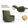 Coucheta 360° Swivel Rocking Glider Chair, Accent Chair for Adults with Adjustable Backrest & Footrest, Cozy Corduroy Upholstered Armchair - 3 of 4