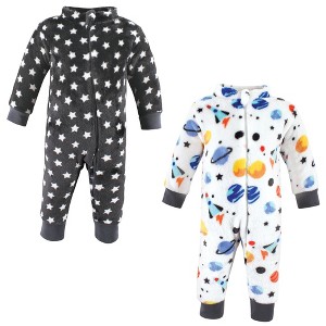 Hudson Baby Infant Boy Plush Jumpsuits, Space Adventure - 1 of 4