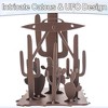 5 Star Super Deals Cactus and UFO Table Lamp – Rustic Metal Base with Beige Lampshade Unique Accent Lighting for Living Rooms Bedrooms - 3 of 4